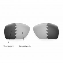 Walleva Transition/Photochromic Polarized Replacement Lenses for Oakley Plaintiff Squared (OO4063 Series) Sunglasses